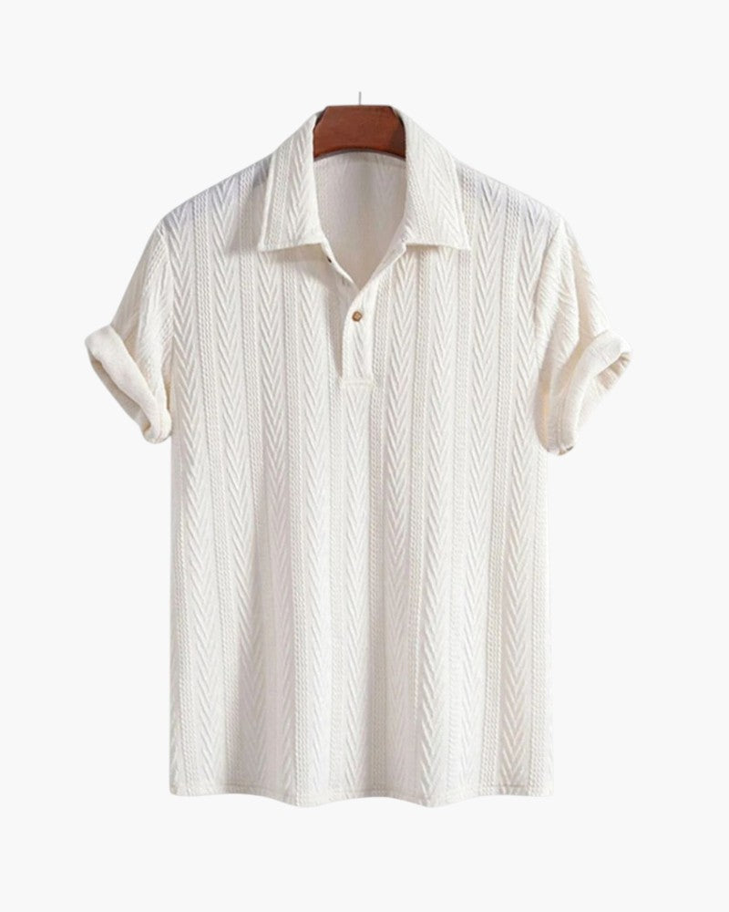 POLO IN COTONE CON MOTIVO CHEVRON