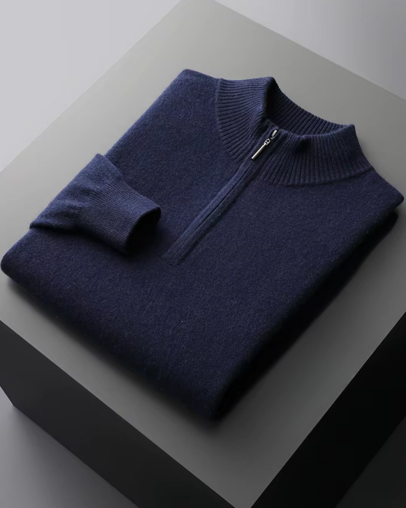 MAGLIONE CLASSICO HALF ZIP IN MERINO