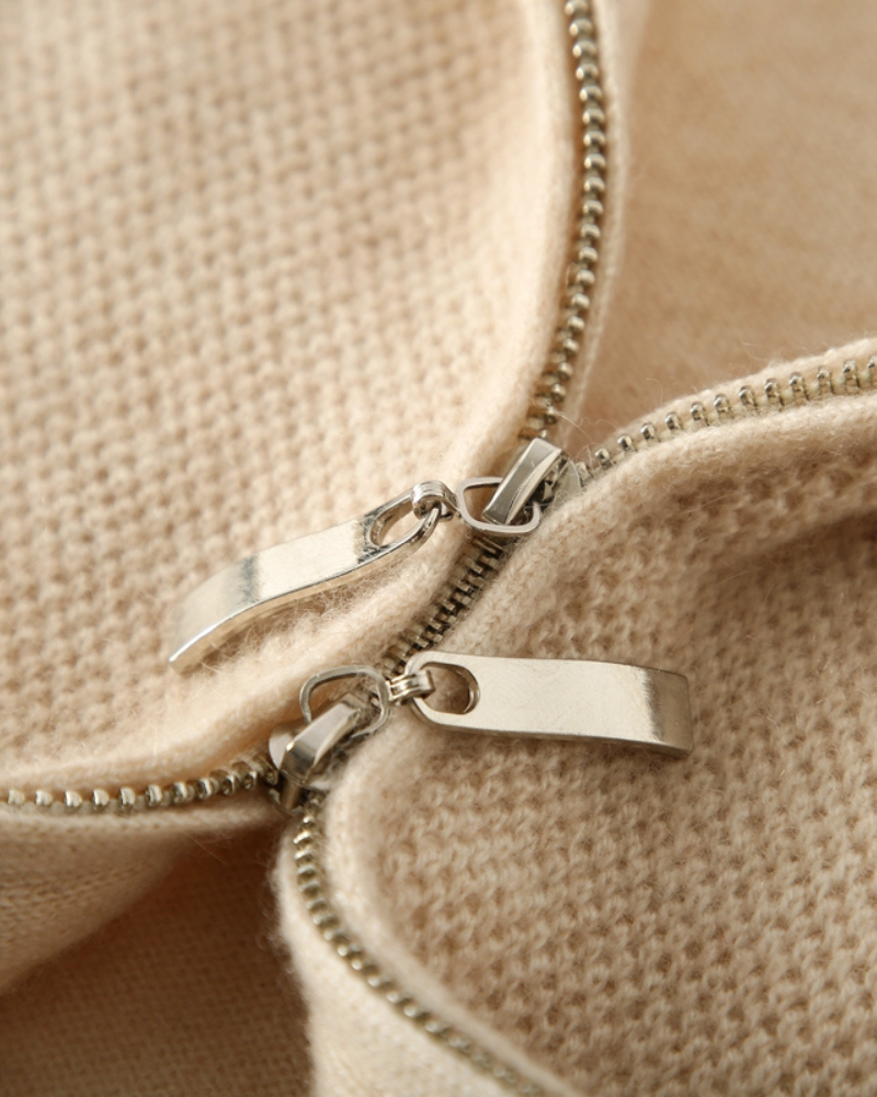 CARDIGAN IN CASHMERE CON DOPPIA ZIP