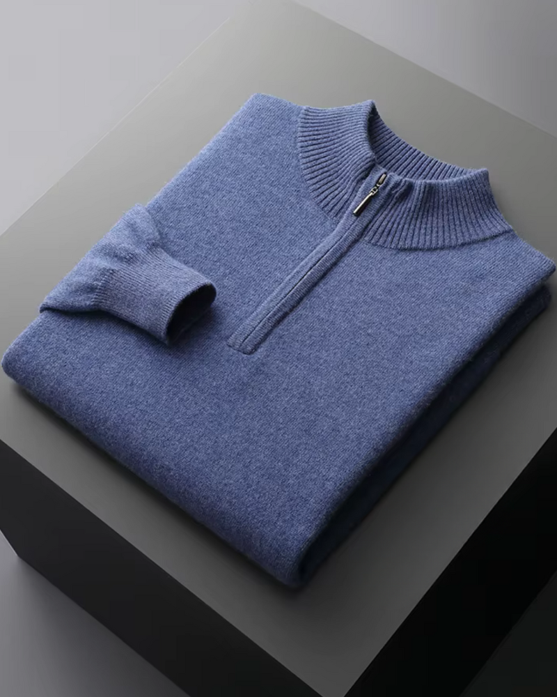 MAGLIONE CLASSICO HALF ZIP IN MERINO
