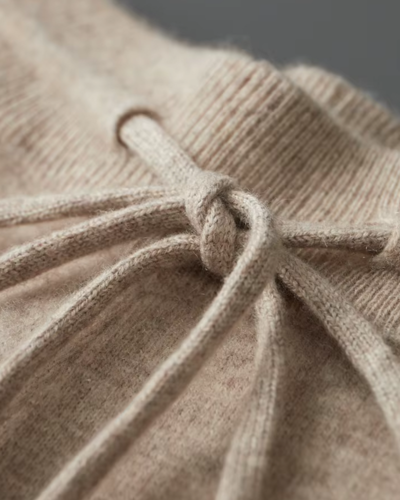PANTALONI LEISURE DRITTI IN CASHMERE