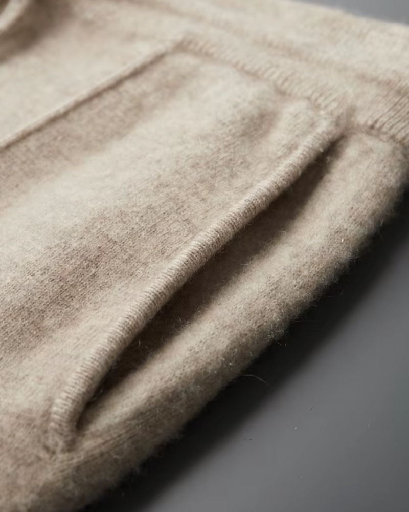 PANTALONI LEISURE DRITTI IN CASHMERE