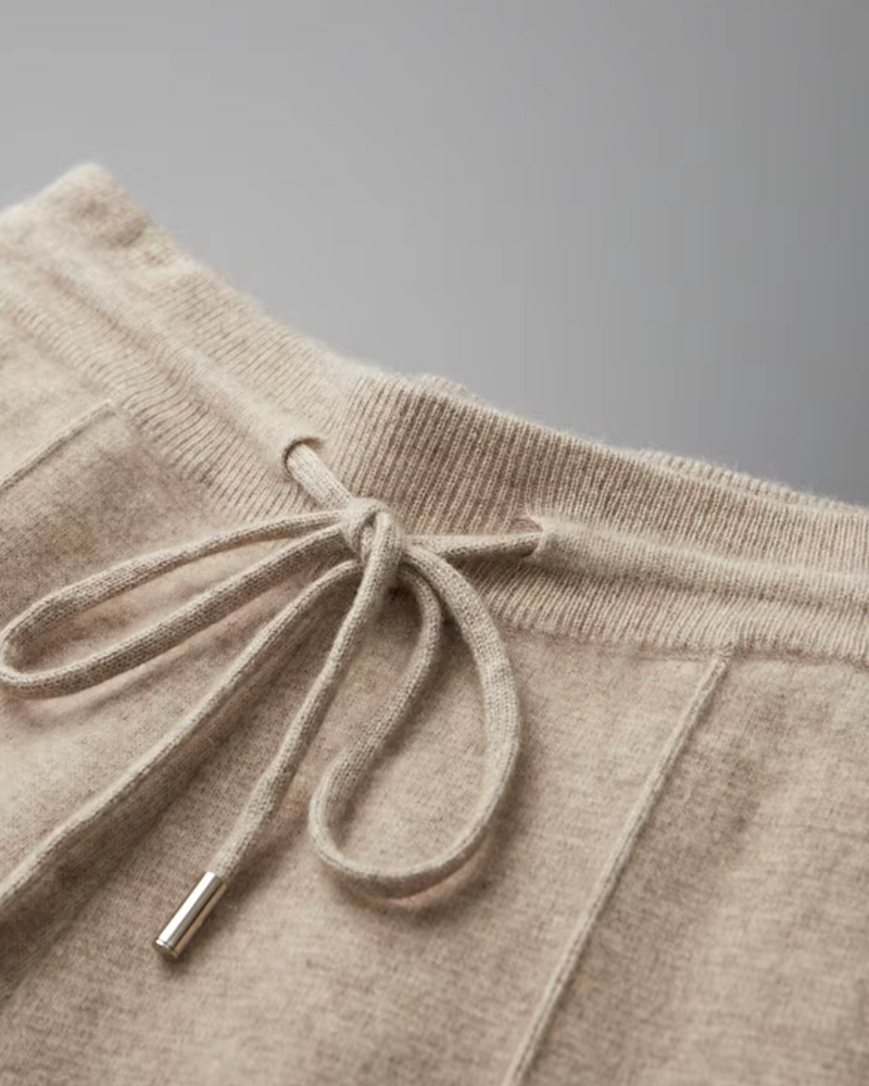 PANTALONI LEISURE DRITTI IN CASHMERE