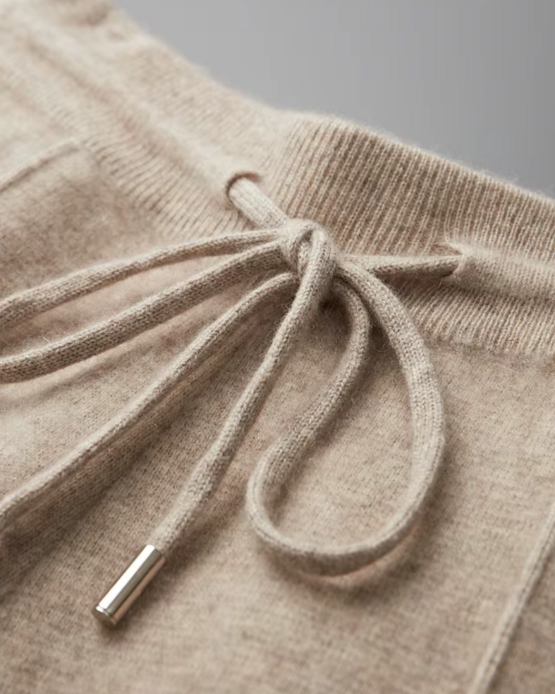 PANTALONI LEISURE DRITTI IN CASHMERE