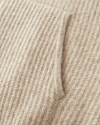 FELPA CON ZIP A COSTE IN MERINO