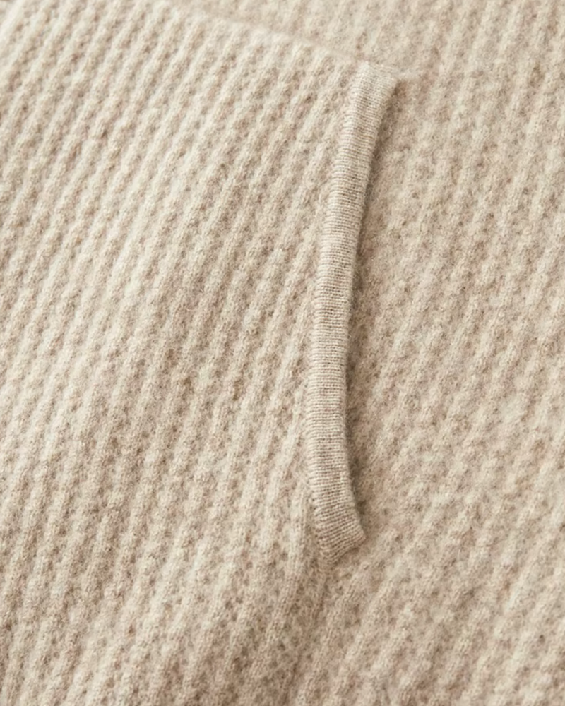 FELPA CON ZIP A COSTE IN MERINO