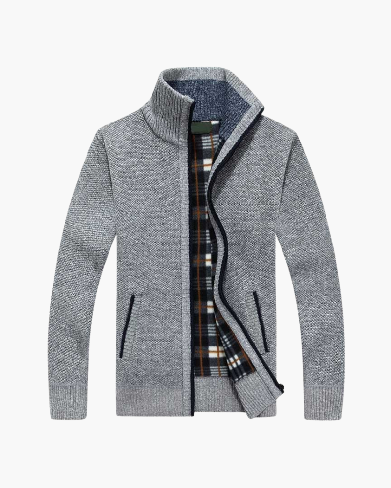 GILET CON CERNIERA FODERATO IN COTONE