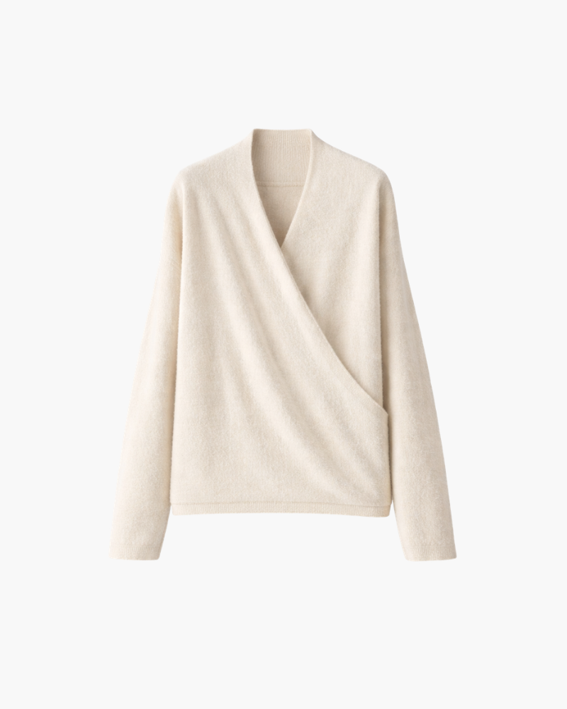 T-SHIRT INCROCIATA IN MERINO