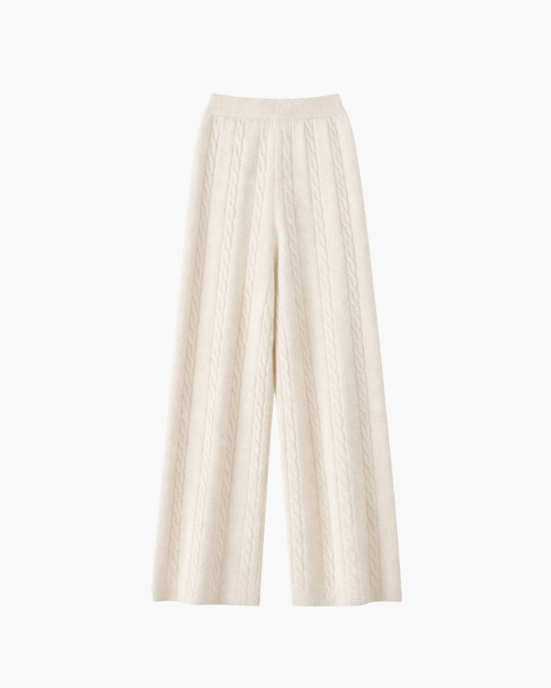 PANTALONI IN MAGLIA DI MERINO A GAMBA DRITTA