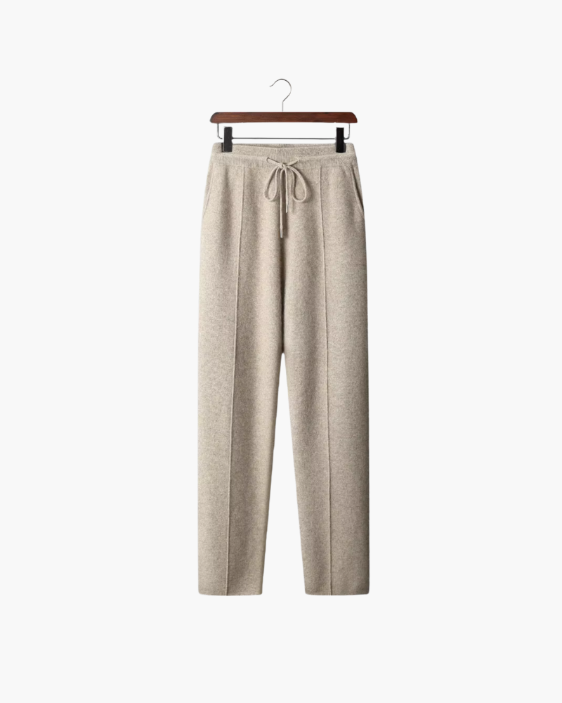 PANTALONI LEISURE DRITTI IN CASHMERE
