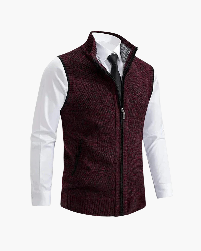 GILET FULL-ZIP IN MAGLIA