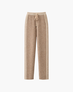 PANTALONI DRITTI IN MERINO BICOLOR