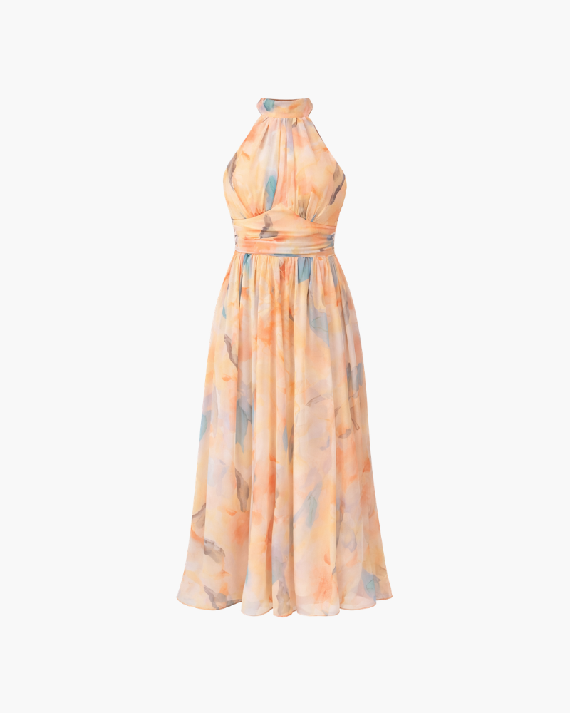 ABITO MAXI ACQUARELLO AURELIA