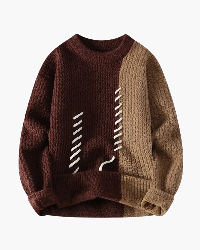 MAGLIONE IN COTONE A TRECCIA