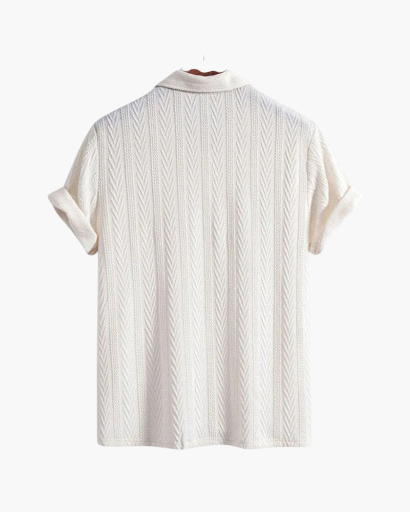 POLO IN COTONE CON MOTIVO CHEVRON