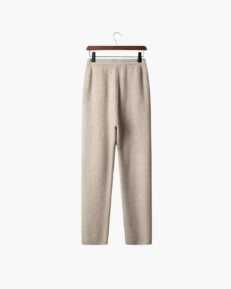 PANTALONI LEISURE DRITTI IN CASHMERE