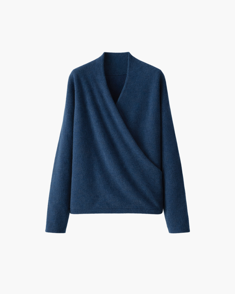 T-SHIRT INCROCIATA IN MERINO