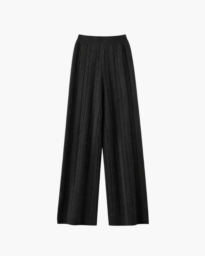 PANTALONI IN MAGLIA DI MERINO A GAMBA DRITTA