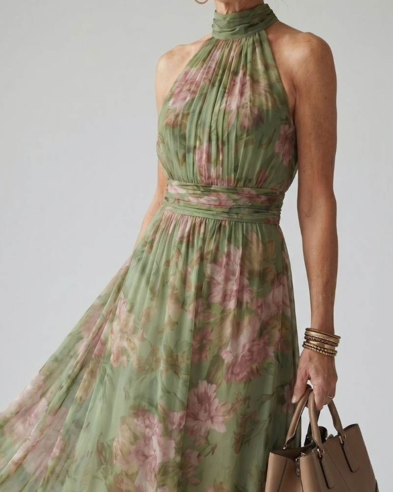 ABITO MIDI HALTER FLORA