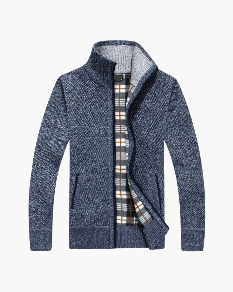 GILET CON CERNIERA FODERATO IN COTONE