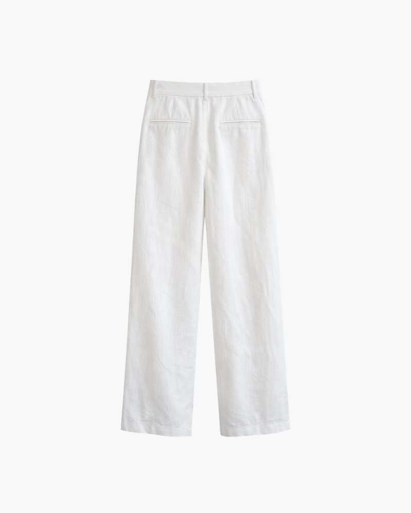 PANTALONE DRITTO IN PURO LINO