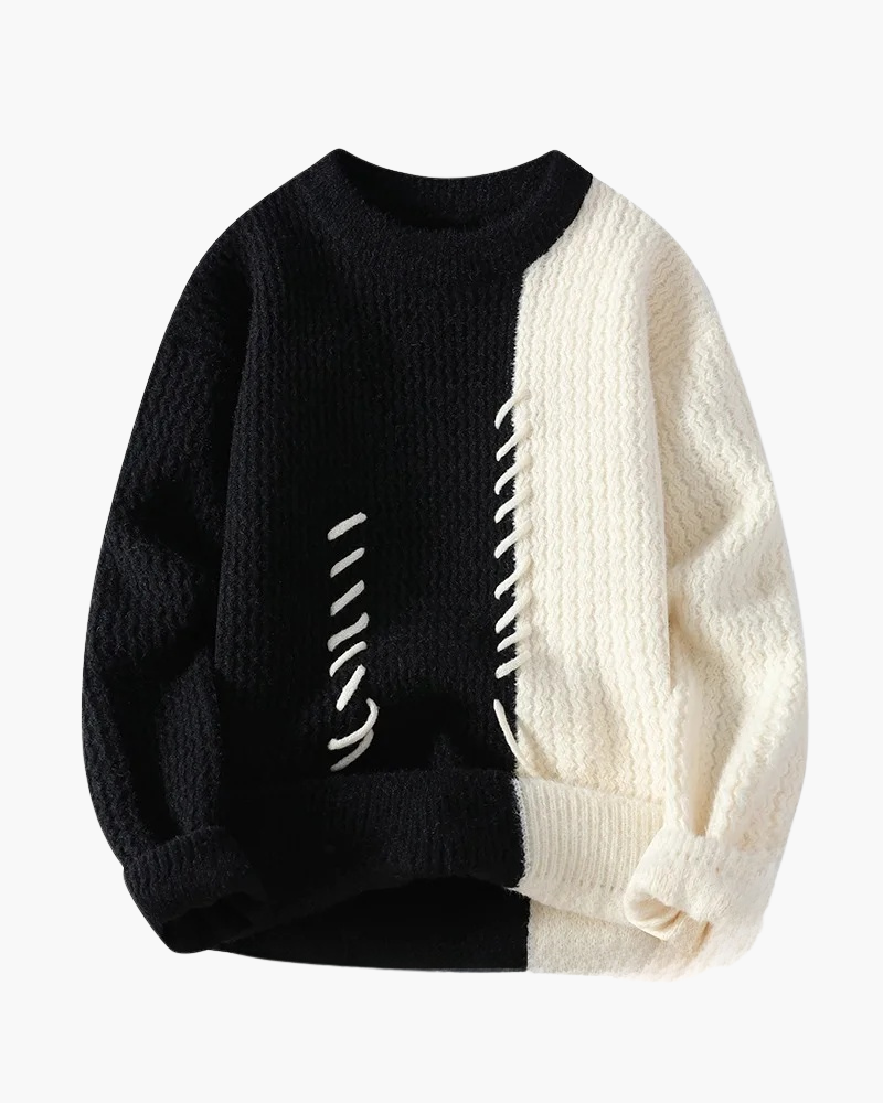 MAGLIONE IN COTONE A TRECCIA