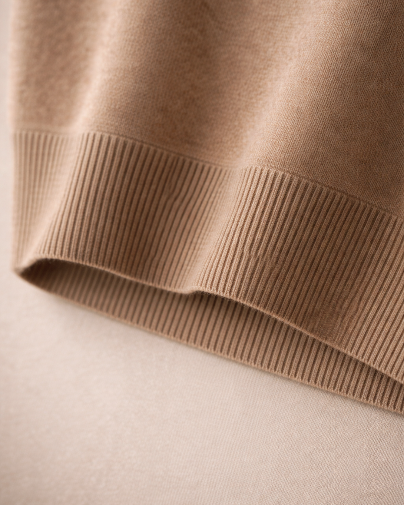 GILET IN MERINO CON COLLO ALTO