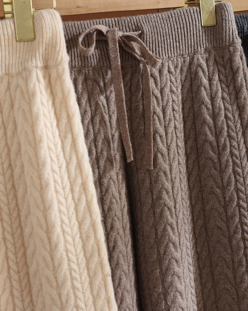 PANTALONI IN MAGLIA DI MERINO RELAXED