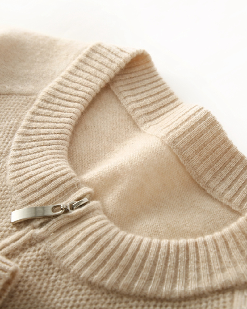 CARDIGAN IN CASHMERE CON DOPPIA ZIP