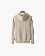 FELPA CON ZIP A COSTE IN MERINO