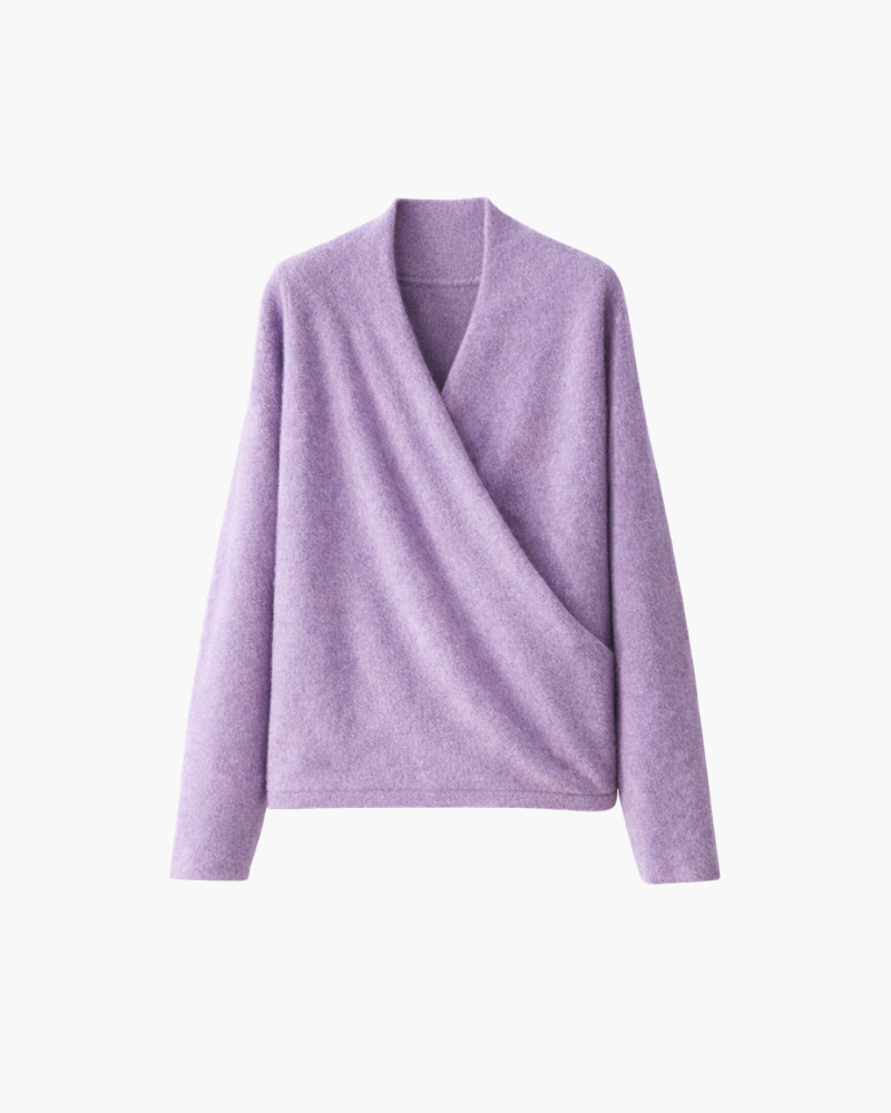 T-SHIRT INCROCIATA IN MERINO