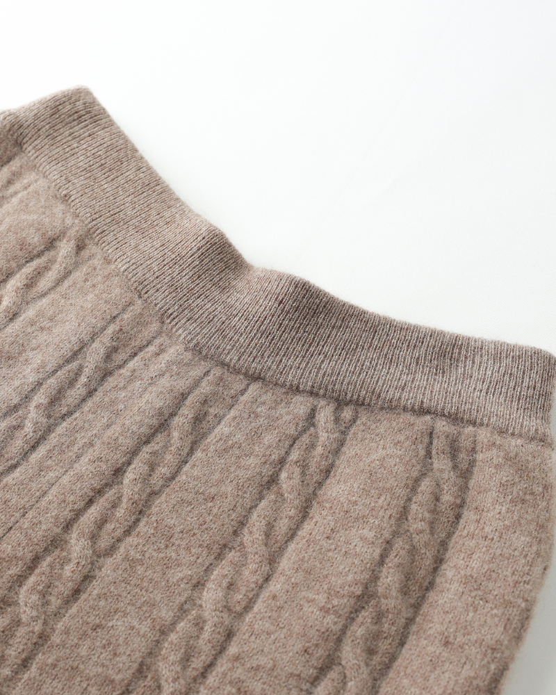 PANTALONI IN MAGLIA DI MERINO A GAMBA DRITTA