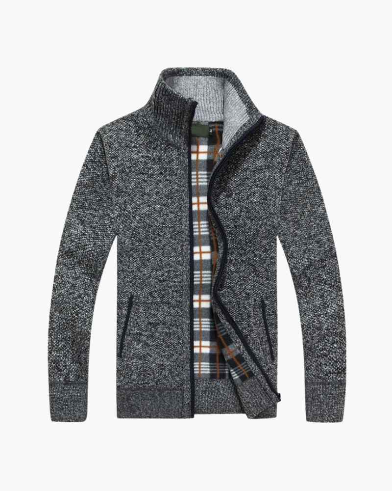 GILET CON CERNIERA FODERATO IN COTONE