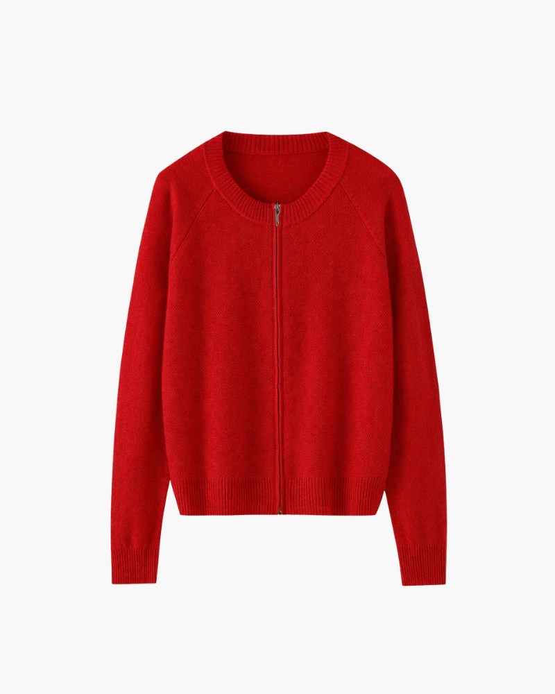 CARDIGAN IN CASHMERE CON DOPPIA ZIP