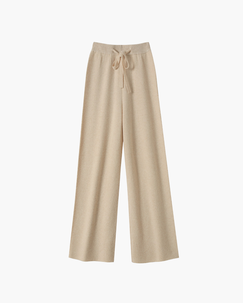 PANTALONI DRITTI IN MERINO PREMIUM