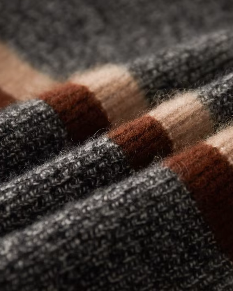 CARDIGAN IN CASHMERE A RIGHE CON ZIP