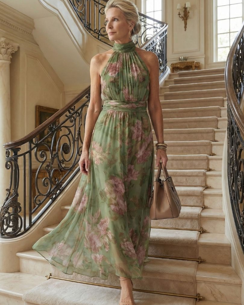 ABITO MIDI HALTER FLORA