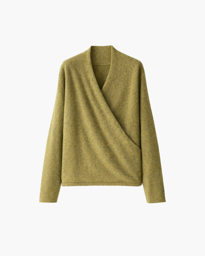 T-SHIRT INCROCIATA IN MERINO