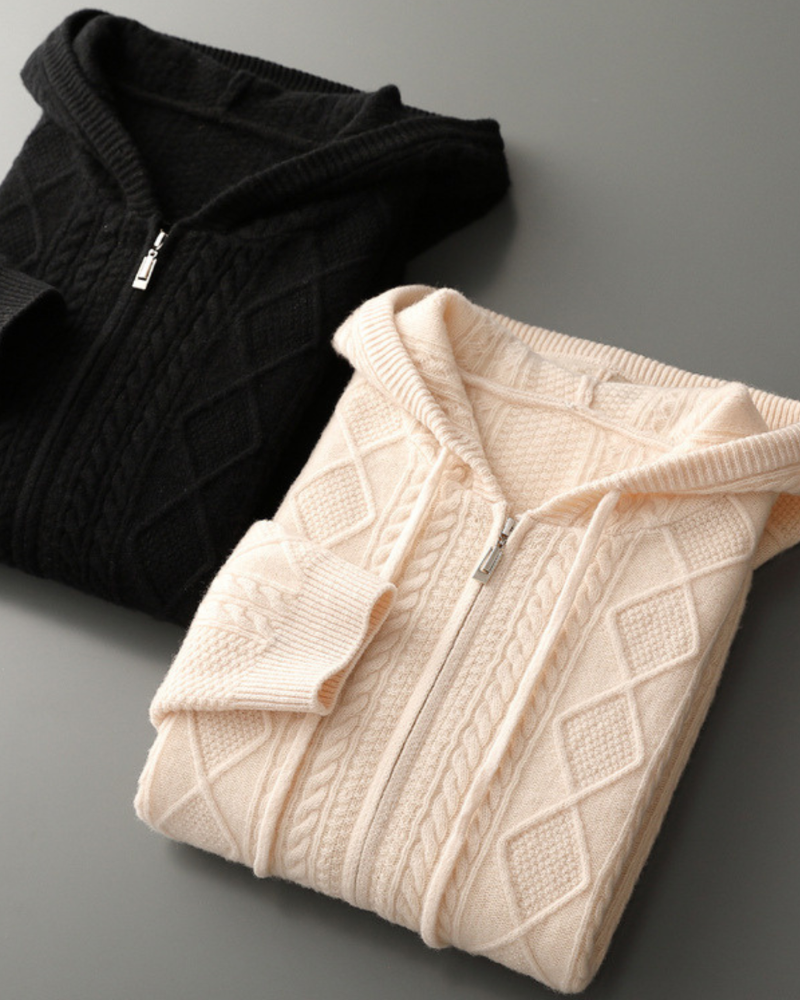 FELPA INVERNALE CON ZIP IN MERINO