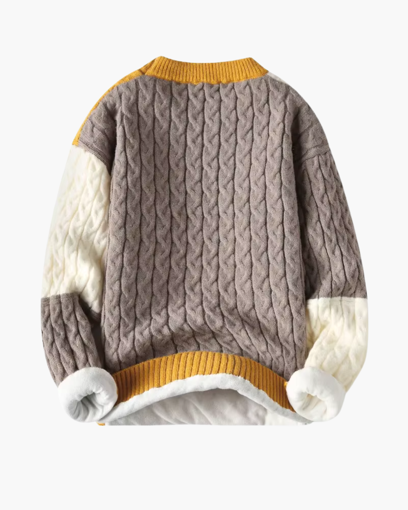 MAGLIONE IN LANA LAVORATO A MAGLIA
