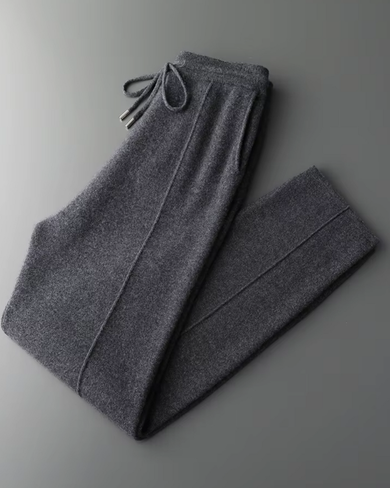 PANTALONI LEISURE DRITTI IN CASHMERE
