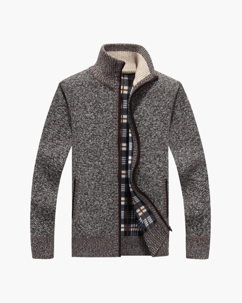 GILET CON CERNIERA FODERATO IN COTONE