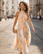 ABITO MAXI ACQUARELLO AURELIA