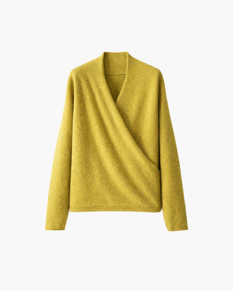 T-SHIRT INCROCIATA IN MERINO