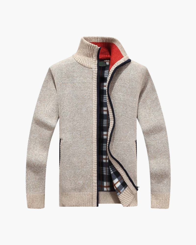 GILET CON CERNIERA FODERATO IN COTONE