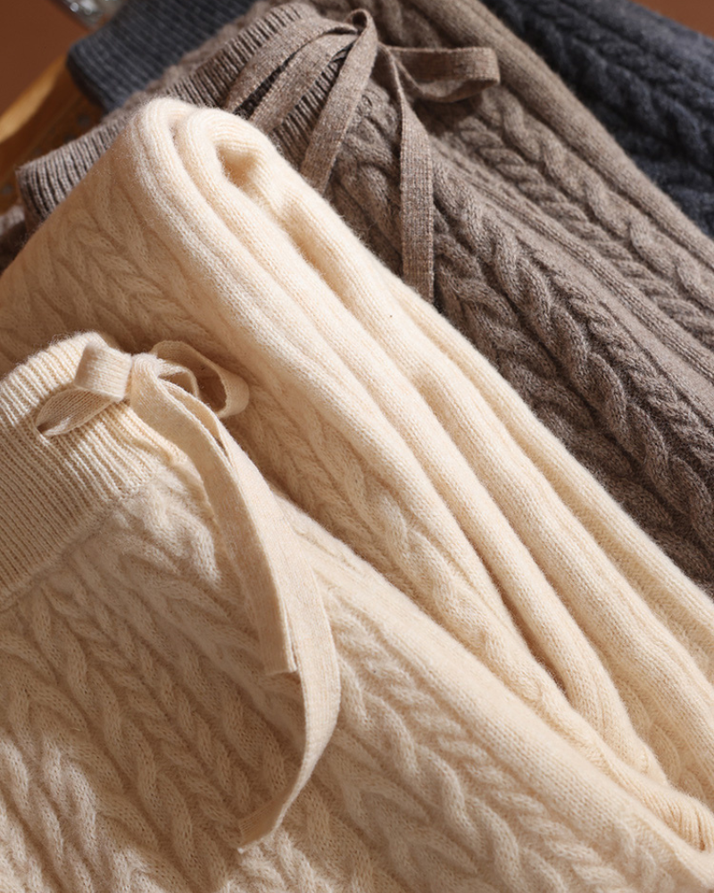 PANTALONI IN MAGLIA DI MERINO RELAXED