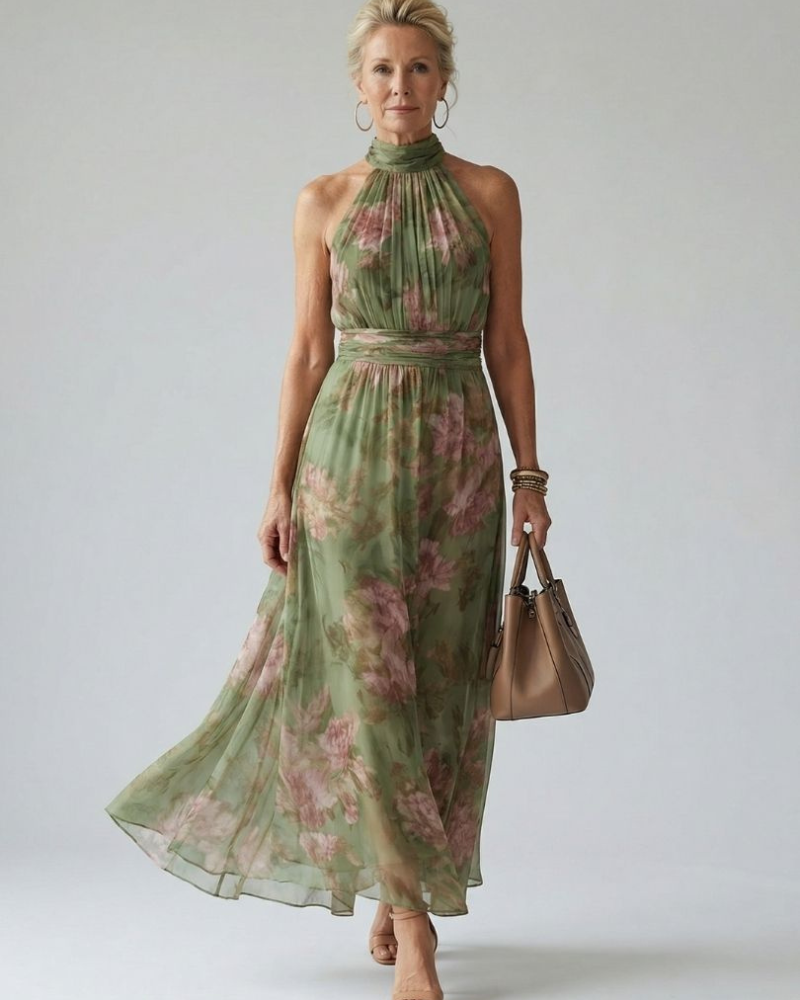 ABITO MIDI HALTER FLORA