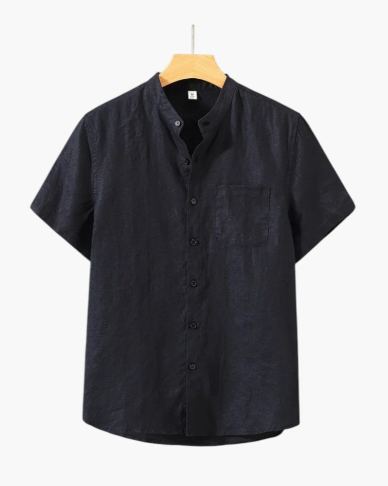 CAMICIA IN LINO A MANICHE CORTE