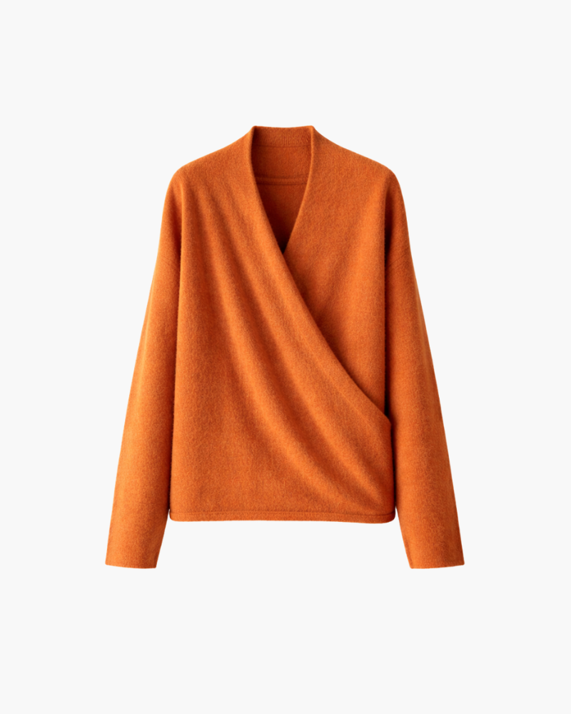 T-SHIRT INCROCIATA IN MERINO