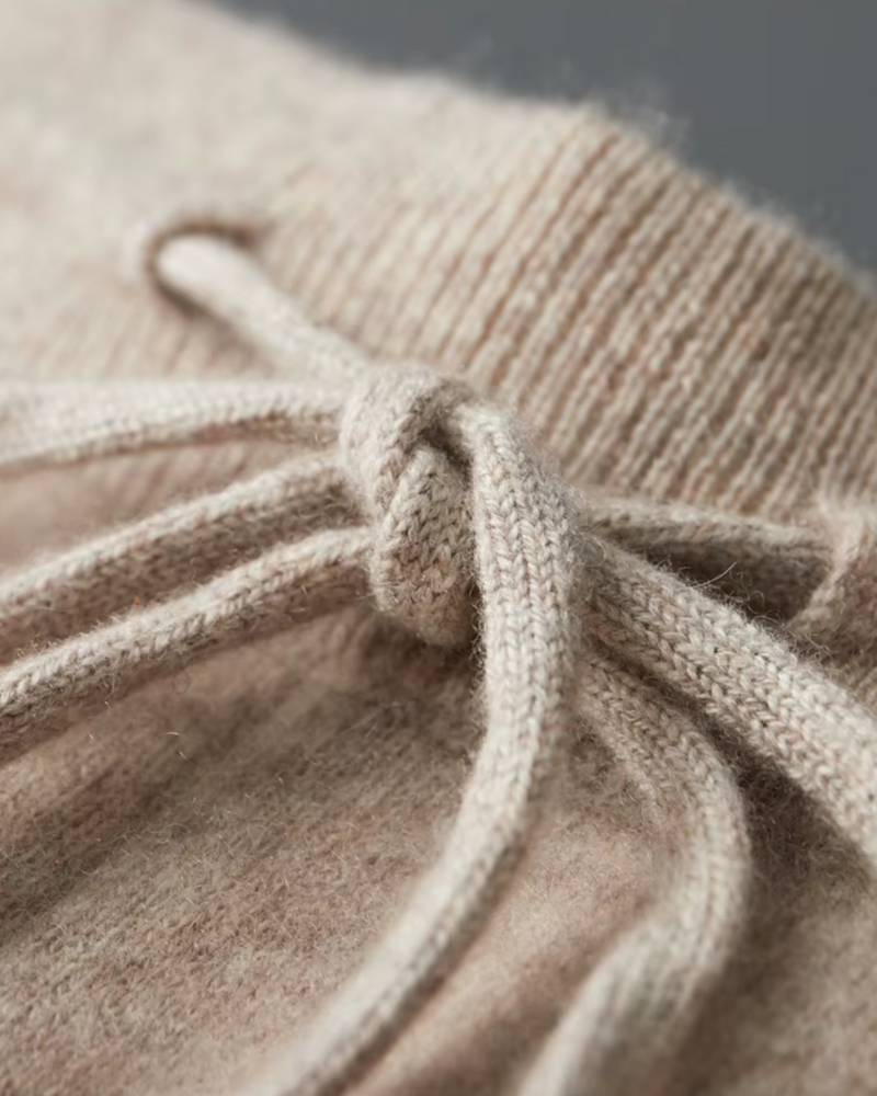 PANTALONI IN CASHMERE A GAMBA DRITTA